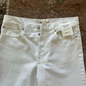 Madewell Low slung baggy jeans white. Size 26. NWT